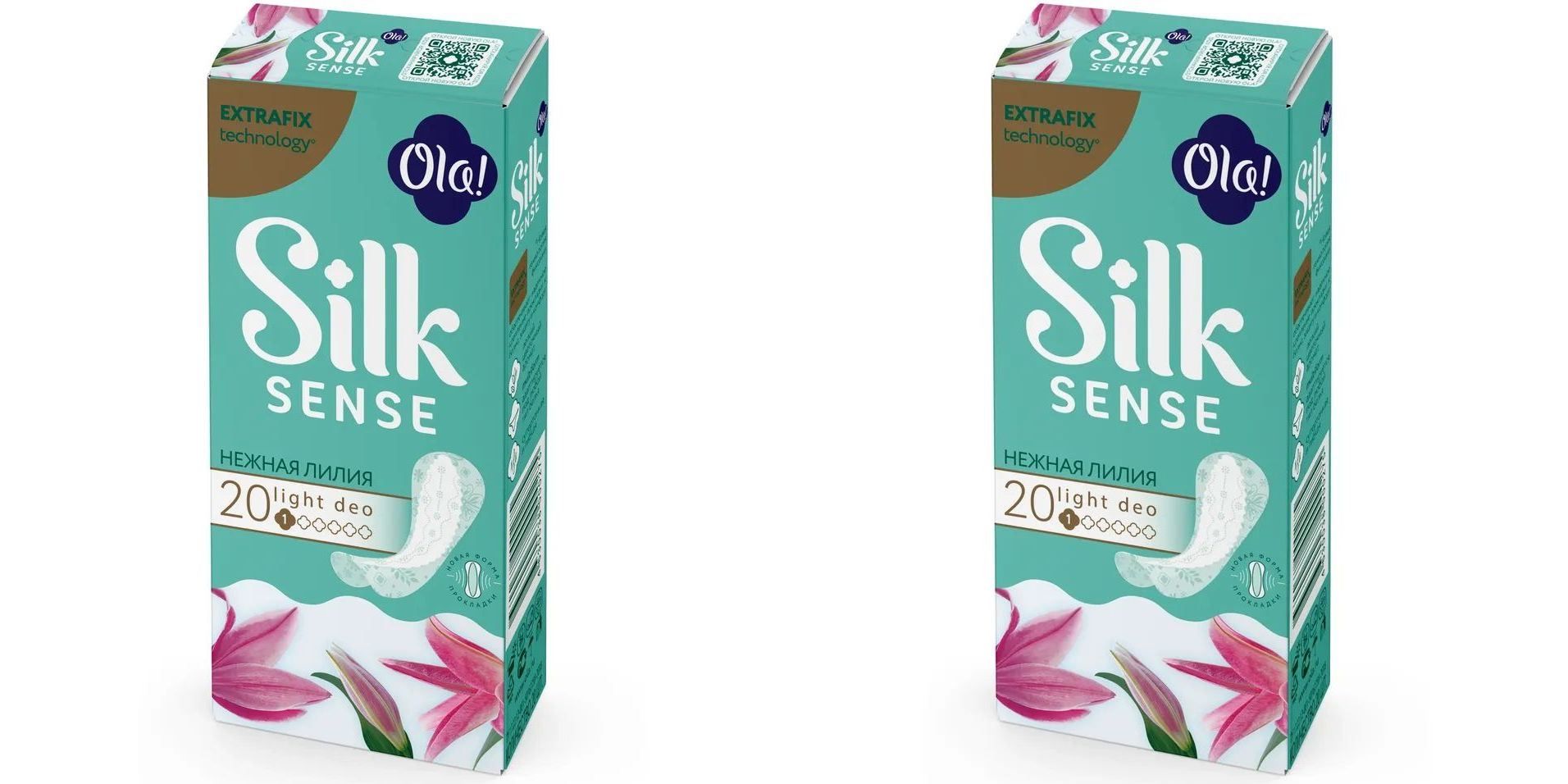 Прокладки Ola Ежедневные Silk Sense Light Белый пион 20шт 2уп прокладки ola silk sense cotton ночные 6шт