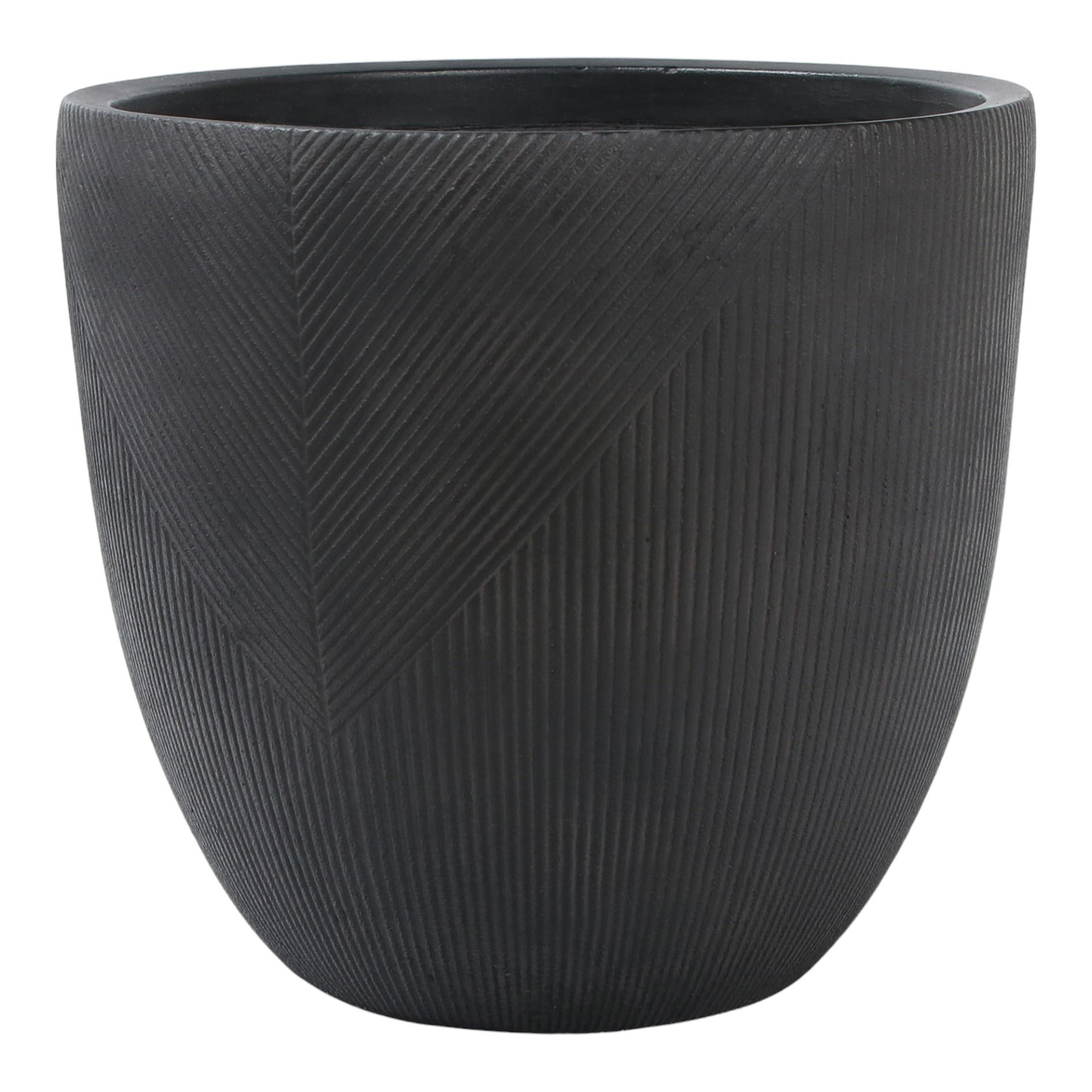 Горшок для цветов L&t pottery Геометрия Антик 30 см черный