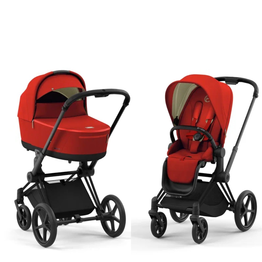фото Коляска 2 в 1 cybex priam iv autumn gold шасси (matt black)