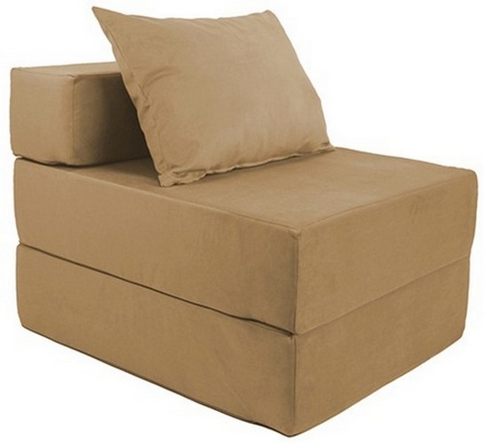 бескаркасный кресло Relax line Квадро,велюр бежевый