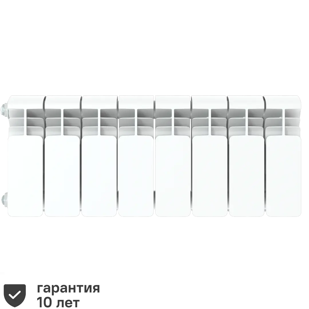 

Радиатор Rifar Alum 200/90 алюминий 8 секций боковое подключение цвет белый