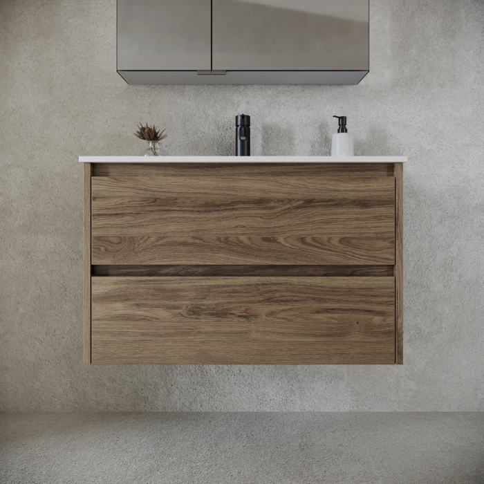 

Тумба с раковиной Sancos Libra 80 дуб чарльстон, LB80ECH+CN7005, Коричневый, Libra
