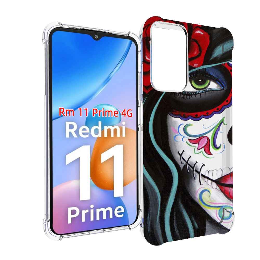 

Чехол MyPads девушка в масочке расписная женский для Xiaomi Redmi 11 Prime 4G, Прозрачный, Tocco