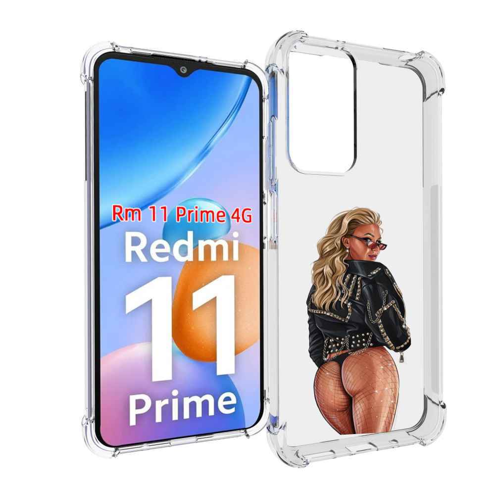 Чехол MyPads девушка в чулках полуголая женский для Xiaomi Redmi 11 Prime 4G