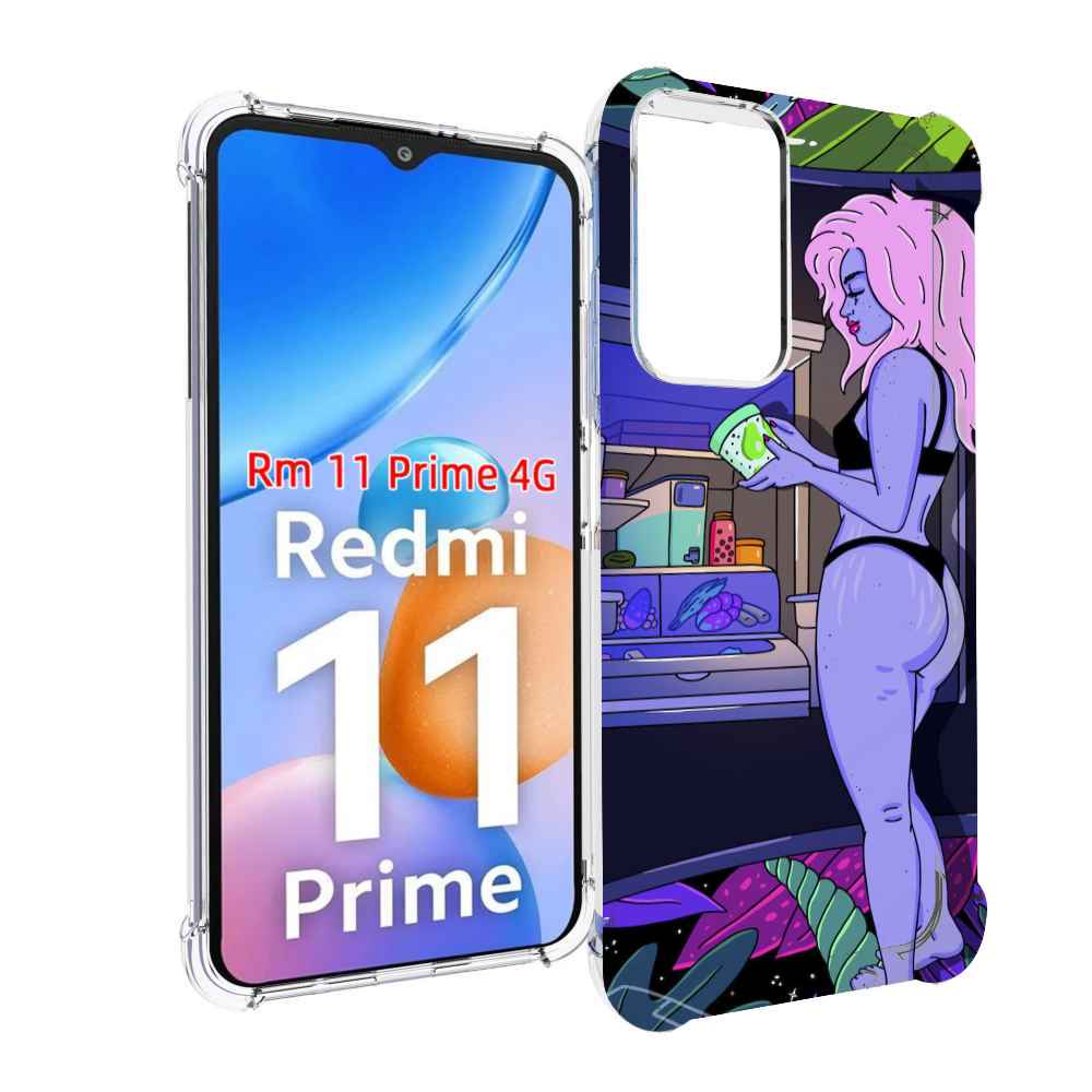 

Чехол MyPads девушка любит покушать женский для Xiaomi Redmi 11 Prime 4G, Прозрачный, Tocco