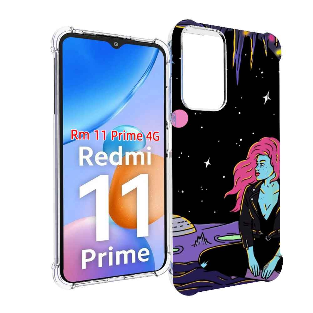 

Чехол MyPads девушка с красными волосами в космосе женский для Xiaomi Redmi 11 Prime 4G, Прозрачный, Tocco