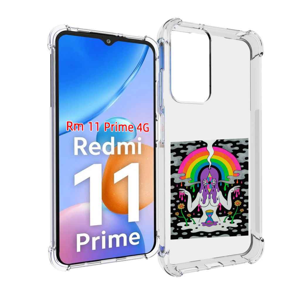 

Чехол MyPads девушка с радугой абстракция женский для Xiaomi Redmi 11 Prime 4G, Прозрачный, Tocco