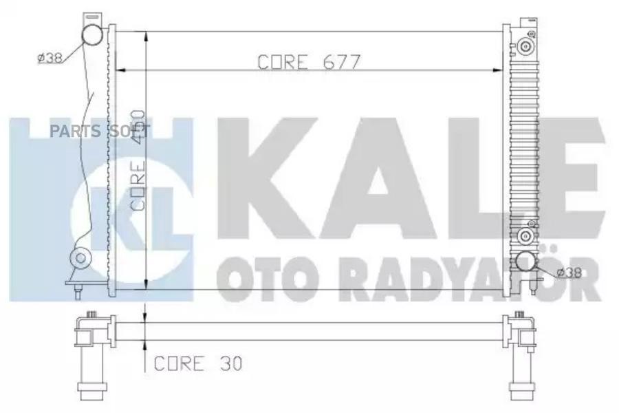 KALE Радиатор AUDI A6 2.4L/3.2L FSI 05/04-10/08