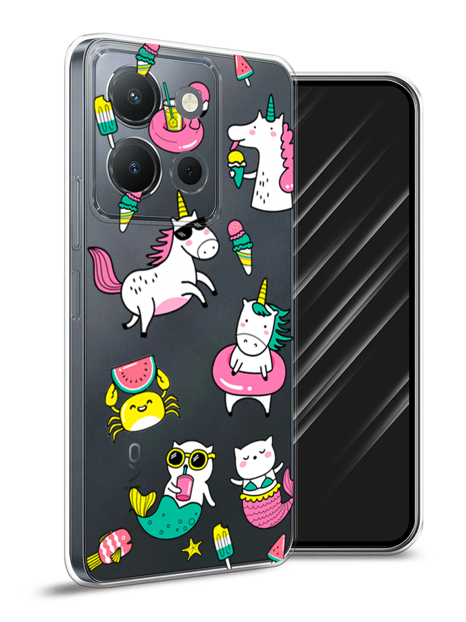 

Чехол Awog на Vivo Y36 4G "На отдыхе", Белый;бирюзовый;розовый, 269250-1