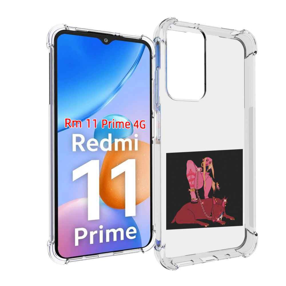 

Чехол MyPads девушка с собакой на цепи нарисованная женский для Xiaomi Redmi 11 Prime 4G, Прозрачный, Tocco