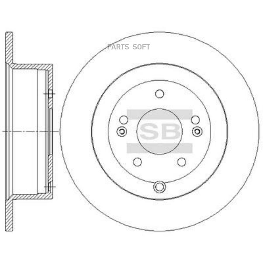 

Диск тормозной задний SANGSIN BRAKE SD1082, SD1082