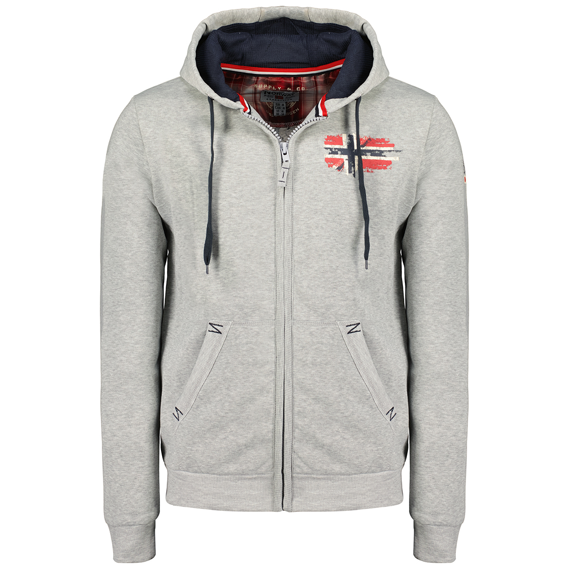 

Толстовка мужская Geographical Norway WW6211H-GN серая 2XL, Серый, WW6211H-GN