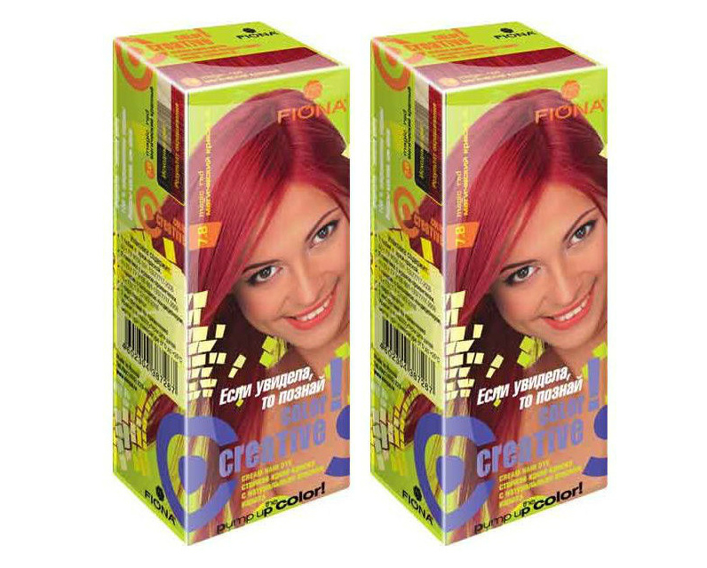 

Краска для волос Fiona Creative color тон 7.8 магический красный 2 шт