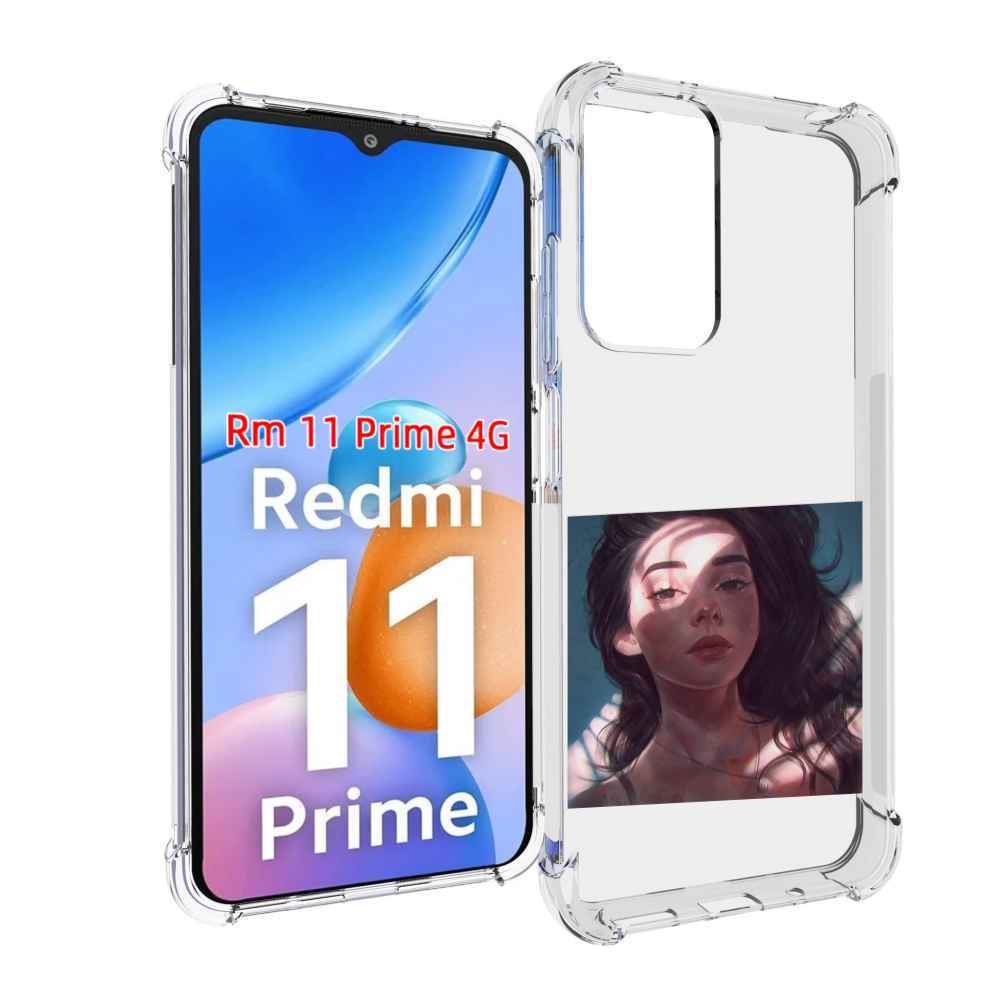 

Чехол MyPads девушка-в-лучах женский для Xiaomi Redmi 11 Prime 4G, Прозрачный, Tocco