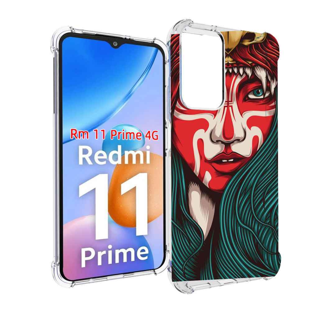 Чехол MyPads девушка-в-маскировке для Xiaomi Redmi 11 Prime 4G