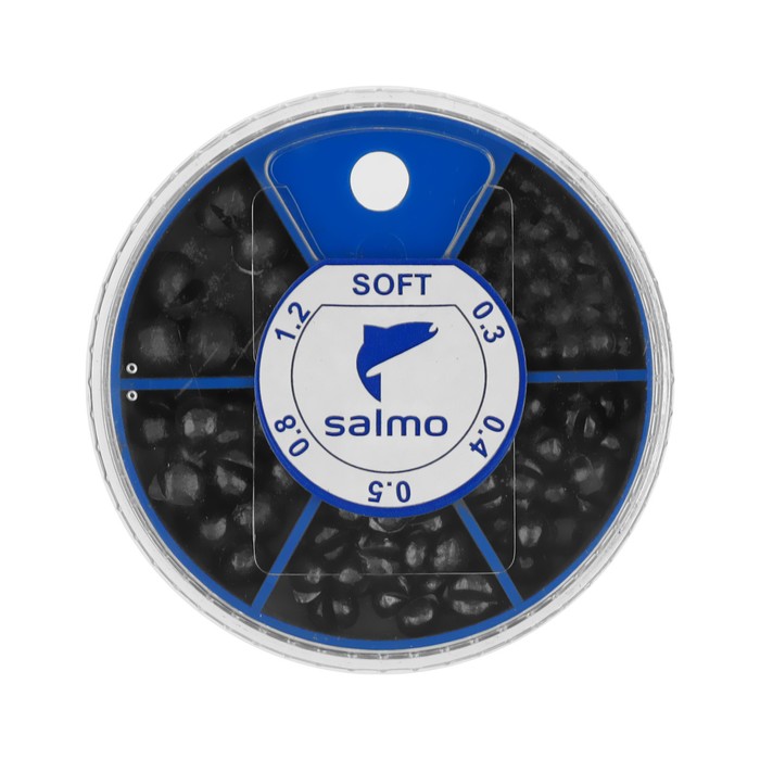 

Грузила Salmo ДРОБЬ SOFT мягкий 5 секц. 0.3-1.2г 60г набор 1, Soft