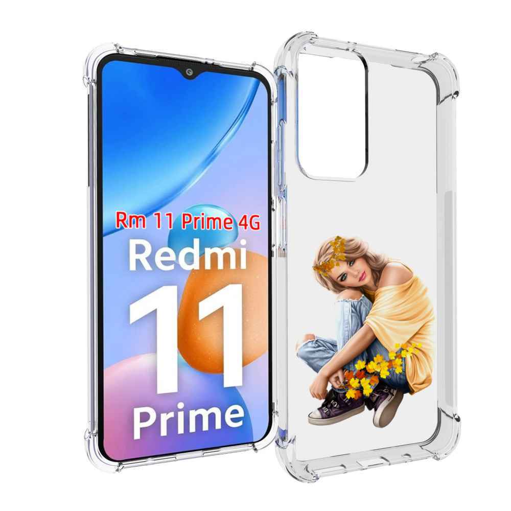 

Чехол MyPads девушка-в-цветочками женский для Xiaomi Redmi 11 Prime 4G, Прозрачный, Tocco