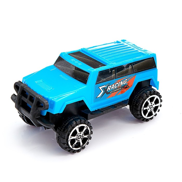 

Машина инерционная Джип 4 x 4 см, цвета МИКС, Голубой