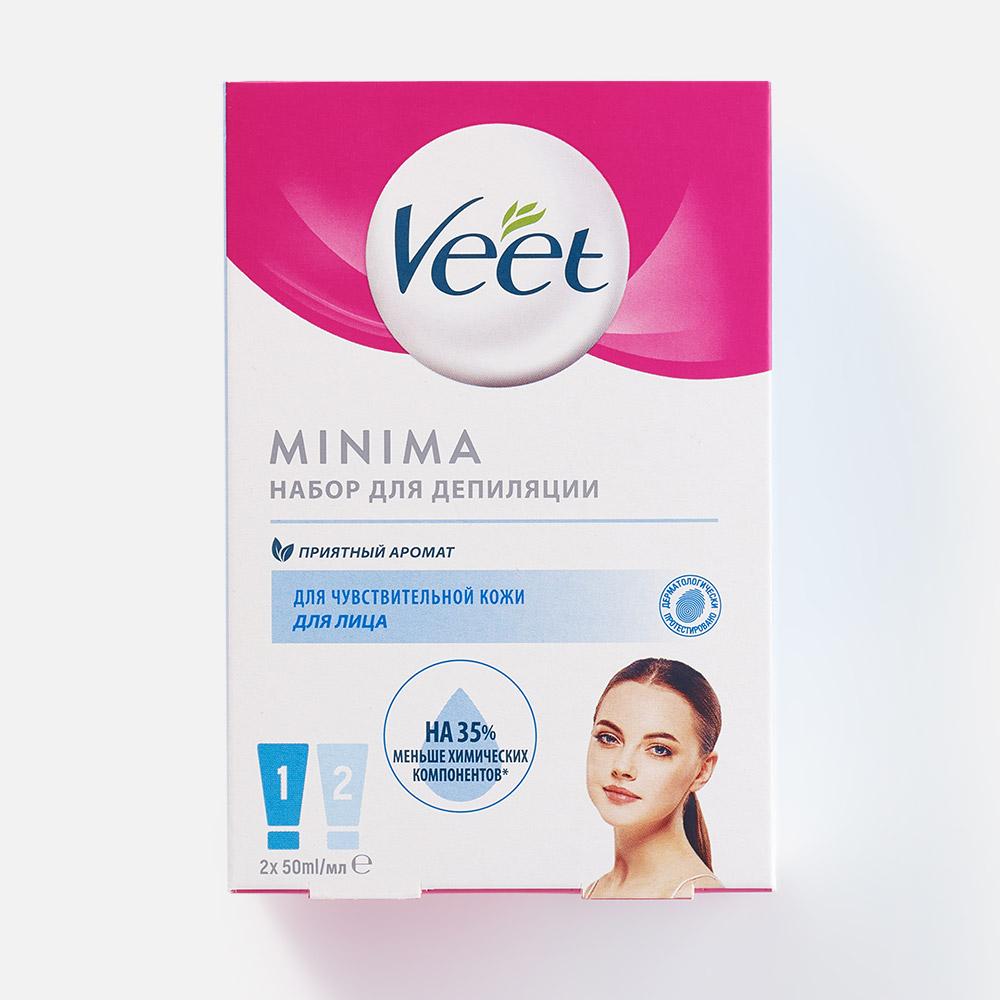 фото Набор veet для удаления волос на лице 50 мл х 2 шт