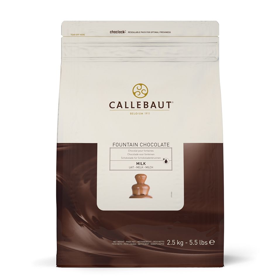 фото Молочный шоколад callebaut для фонтанов 37,8%, 2,5 кг