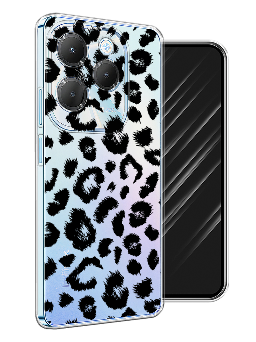 

Чехол Awog на Infinix HOT 40 "Окрас леопарда фон", Черный, 3105250-1