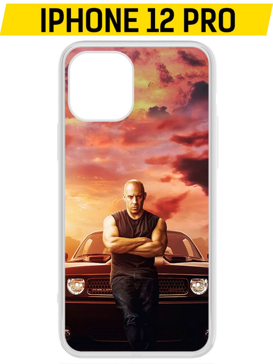 

Чехол-накладка Krutoff Clear Case Форсаж. Доминик Торетто для iPhone 12 Pro, Прозрачный