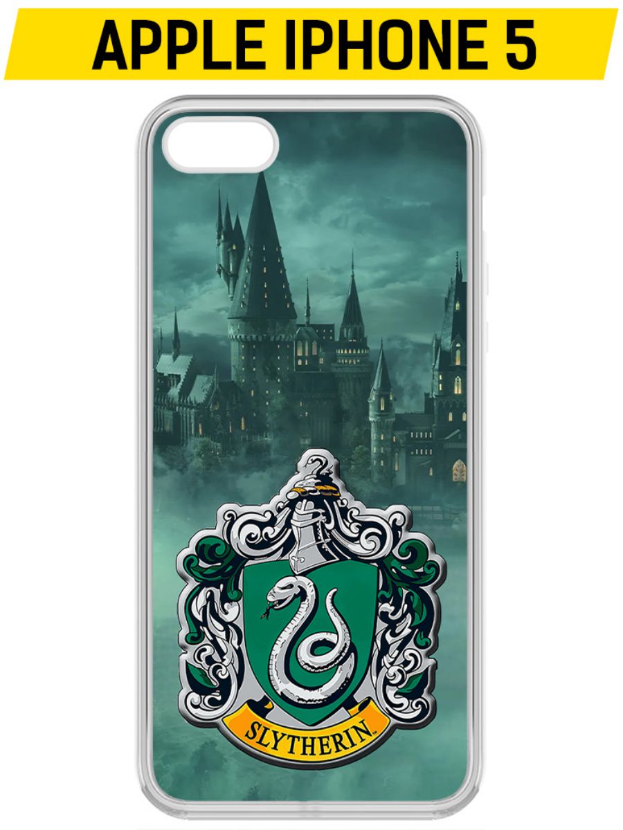 

Чехол-накладка Krutoff Clear Case Гарри Поттер. Слизерин для iPhone 5, Прозрачный