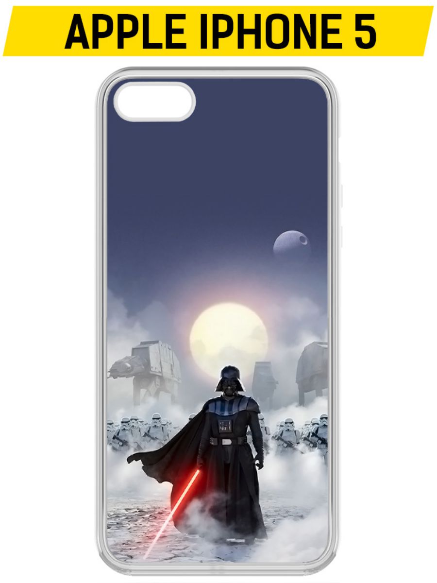 

Чехол-накладка Krutoff Clear Case Звездные Войны. Дарт Вейдер для iPhone 5, Прозрачный