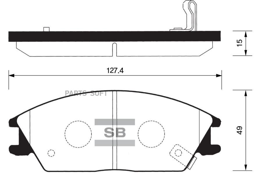 

Тормозные колодки Sangsin brake передние SP1047, SP1047