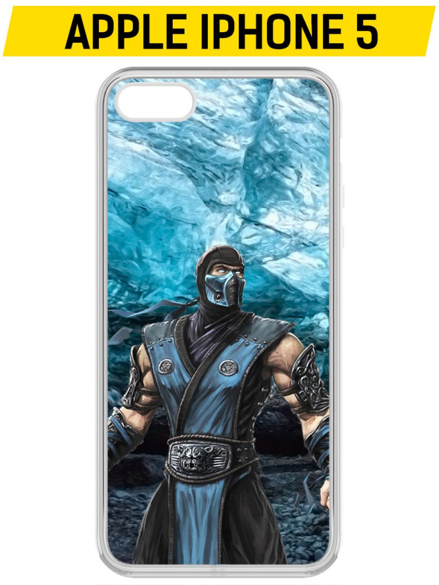 Чехол-накладка Krutoff Clear Case Мортал Комбат. Саб Зиро для iPhone 5