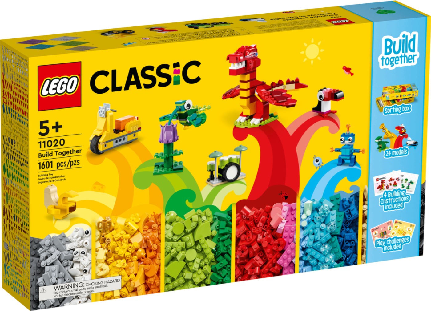 Конструктор LEGO Classic Строим вместе 11020 конструктор lego classic космическая миссия 11022