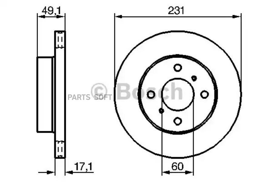 

Тормозной диск BOSCH 0986479241