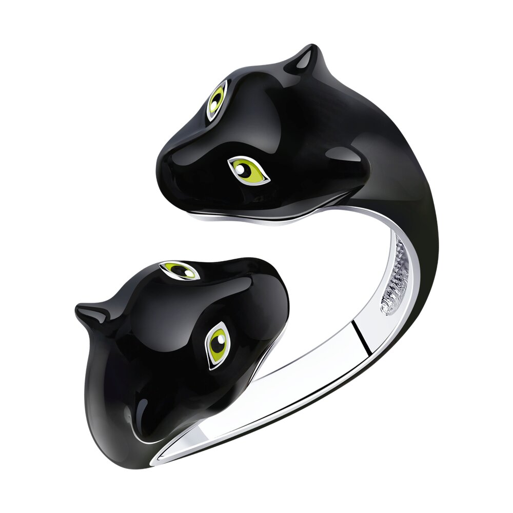 

Кольцо из серебра р. 19 SOKOLOV 94013552, эмаль, 94013552