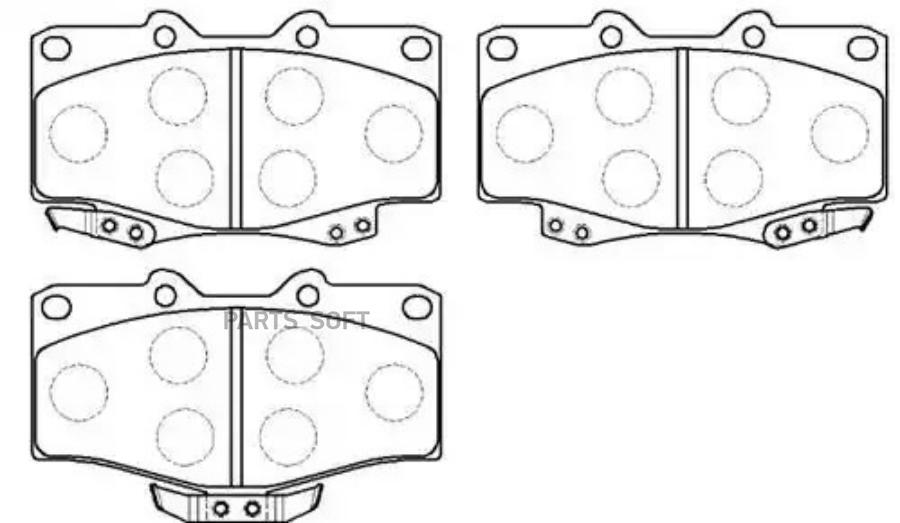 

Тормозные колодки HSB передние для Toyota 4Runner 96-02, Tacoma 95-06 HP5036
