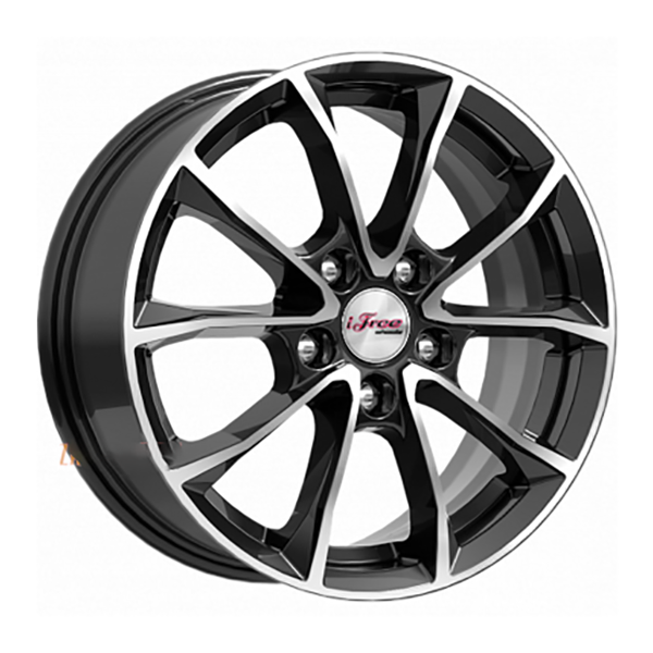 

Колесный диск iFree 6,5x16/5x114,3 ET43 D67,1 Джет Блэк Джек WHS501412, Черный;серебристый