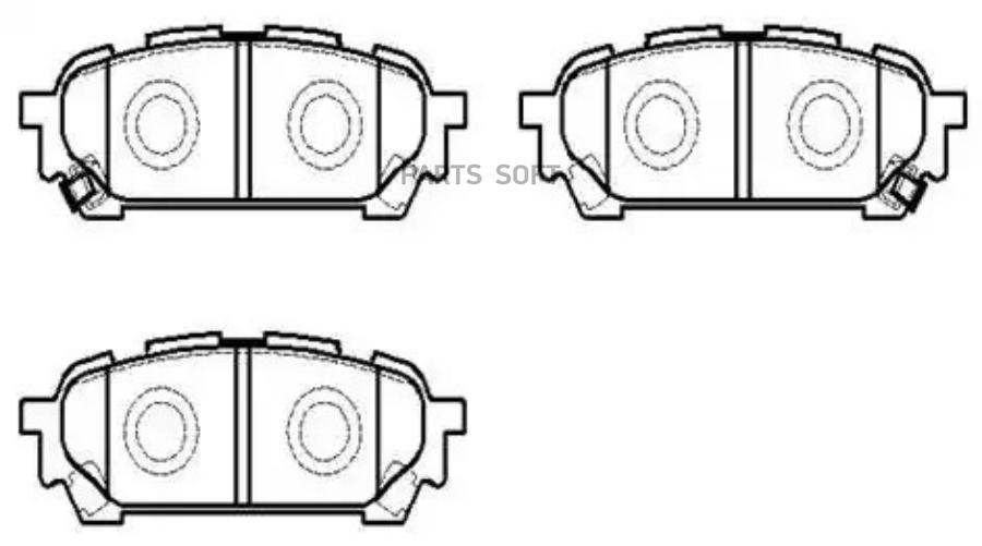 

Тормозные колодки HSB задние дисковые для Subaru Legacy IV 2003- HP8424