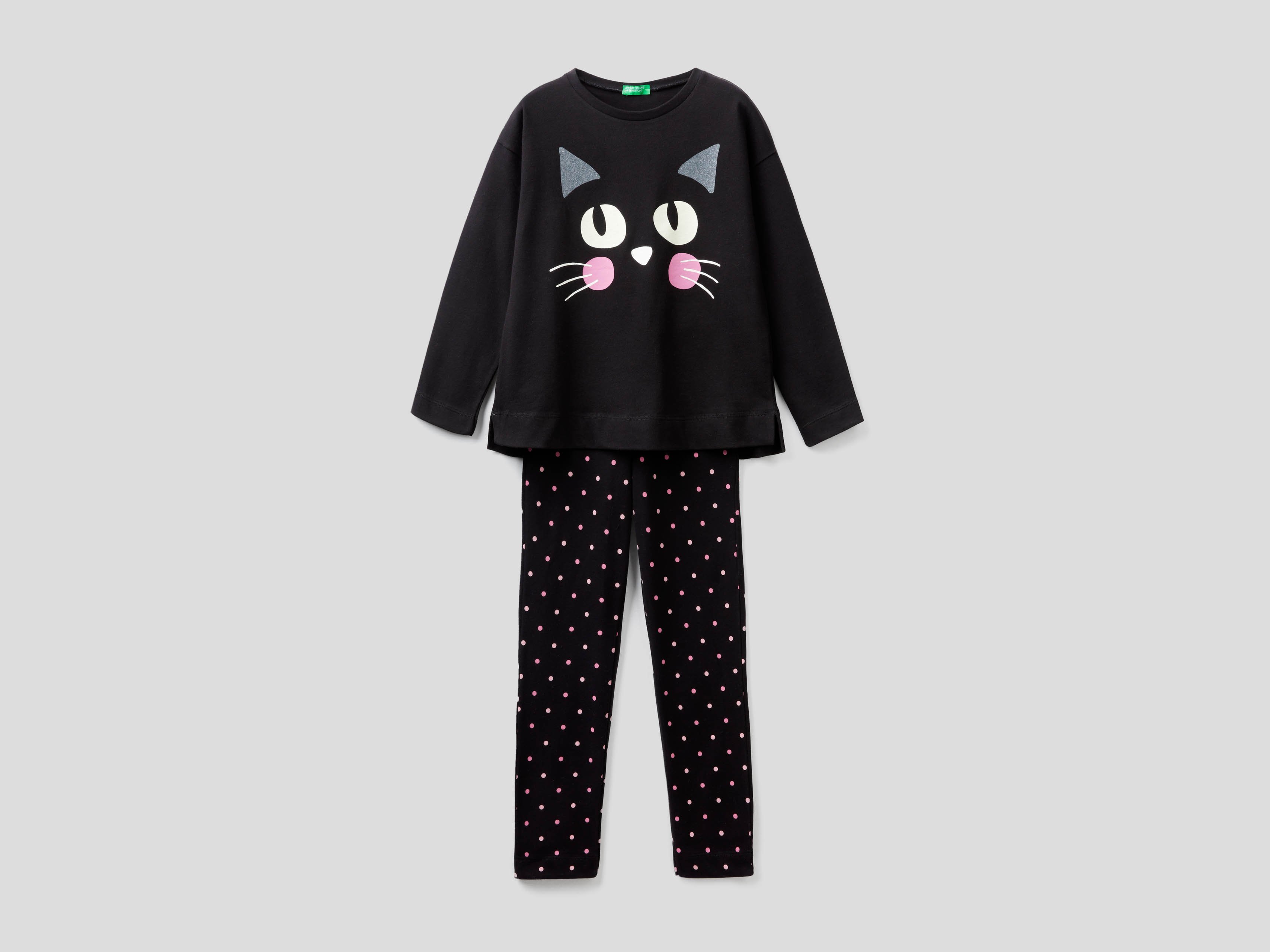 

Пижама для девочек Benetton цв. черный р.116, 21A_3I8X0P2FL