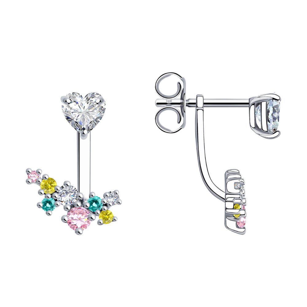 

Серьги из серебра с фианитом SOKOLOV 94023584, 94023584