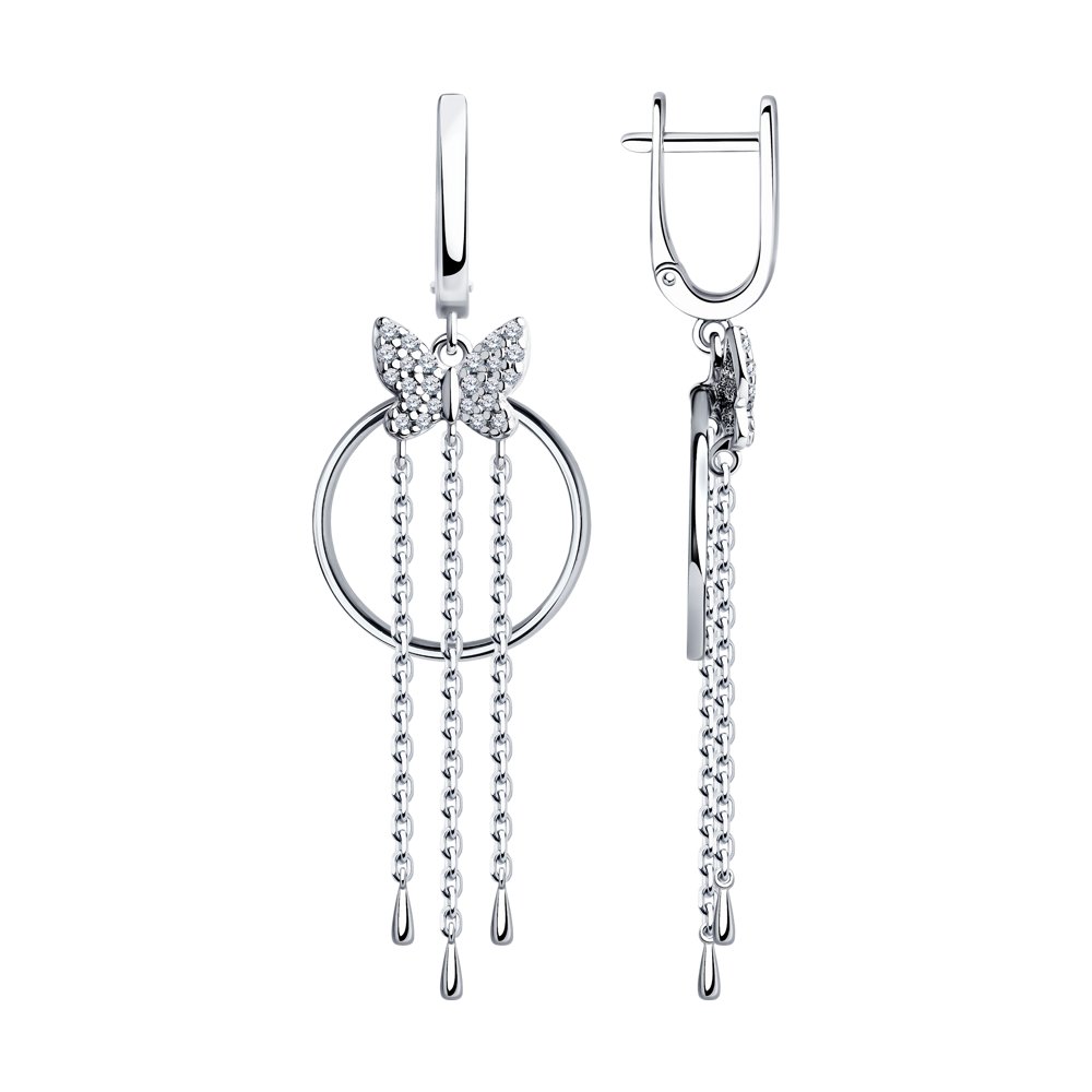 

Серьги из серебра с фианитом SOKOLOV 94023596, 94023596