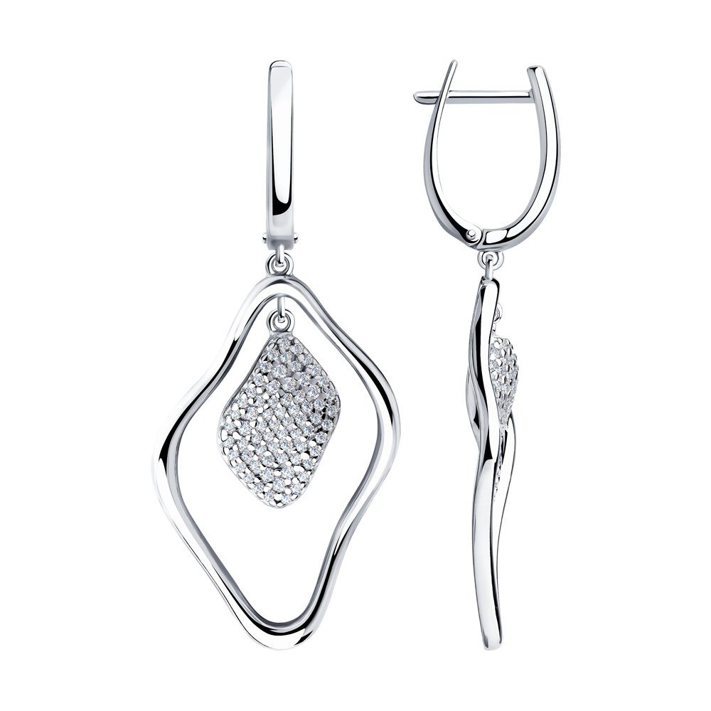 

Серьги из серебра с фианитом SOKOLOV 94023841, 94023841