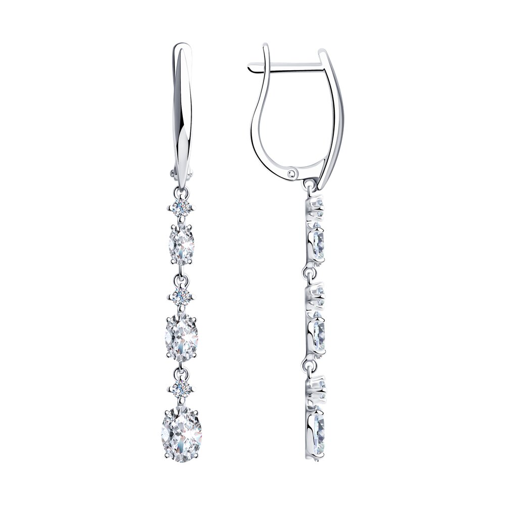 

Серьги из серебра с фианитом SOKOLOV 94023961, 94023961