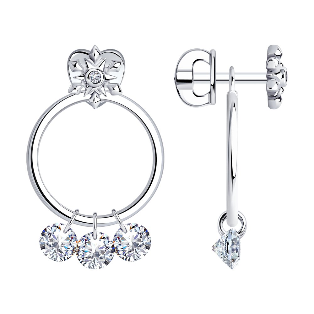 

Серьги из серебра с фианитом SOKOLOV 94024998, 94024998