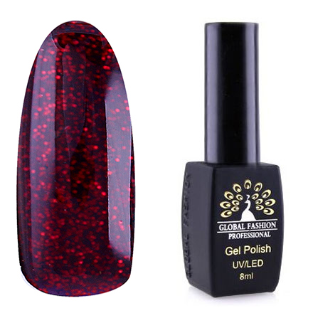 фото Гель-лак global fashion black elite №168