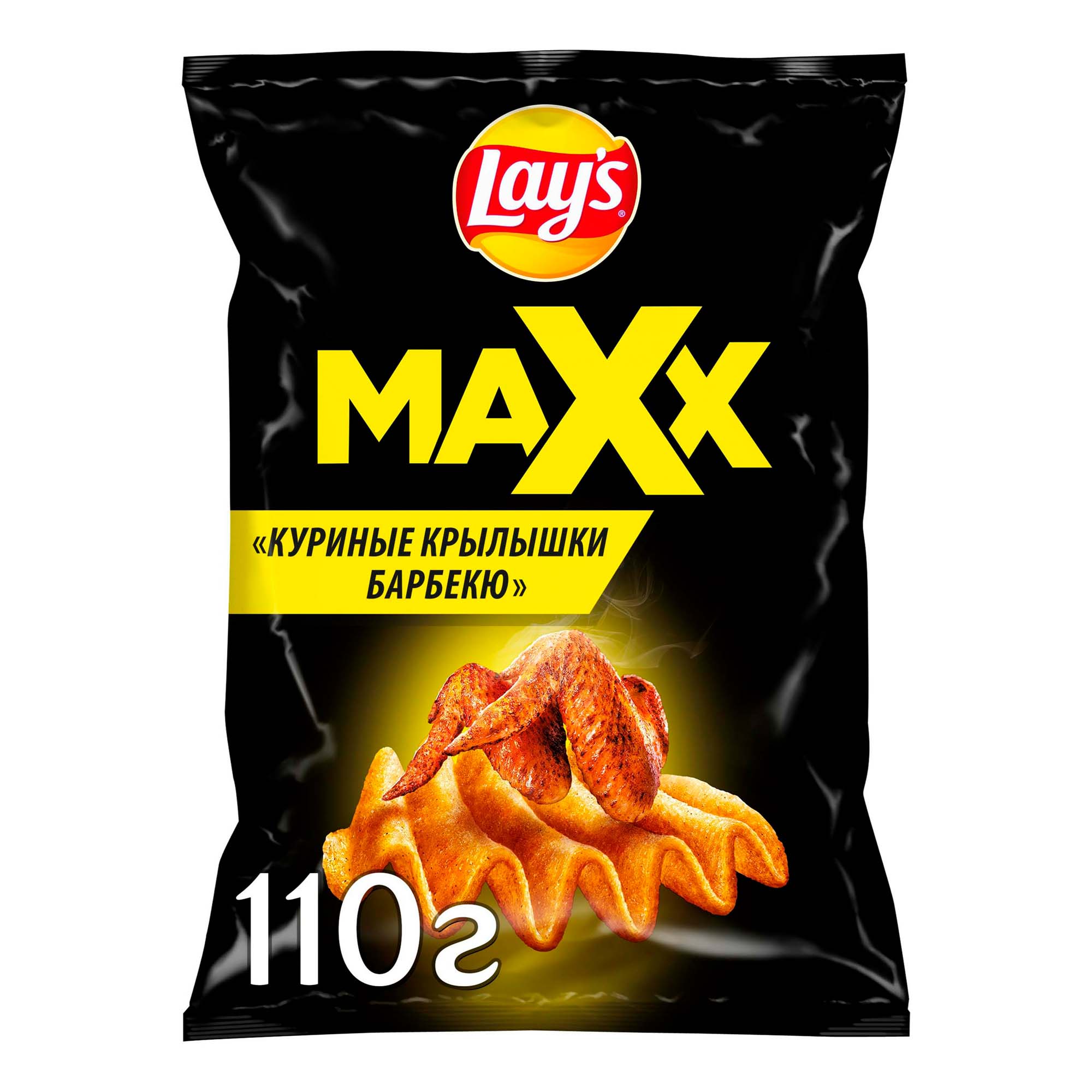 Чипсы картофельные Lay's Maxx Куриные крылышки барбекю 110 г