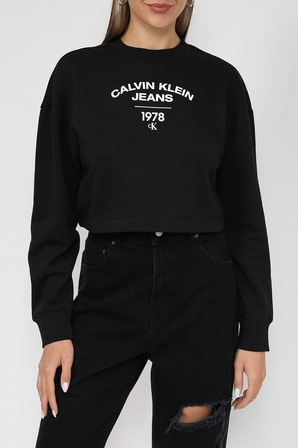 Свитшот женский Calvin Klein Jeans J20J221334 черный M