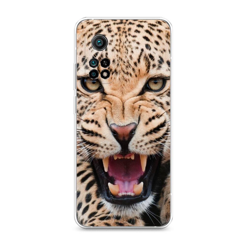 

Чехол на Xiaomi Mi 10T"Леопард 3d", Бежевый;черный, 37750-6