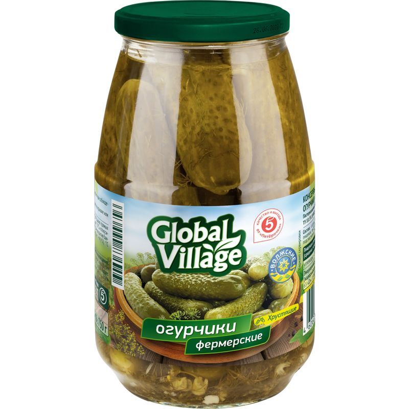 Огурцы Global Village фермерские хрустящие 1,5 кг