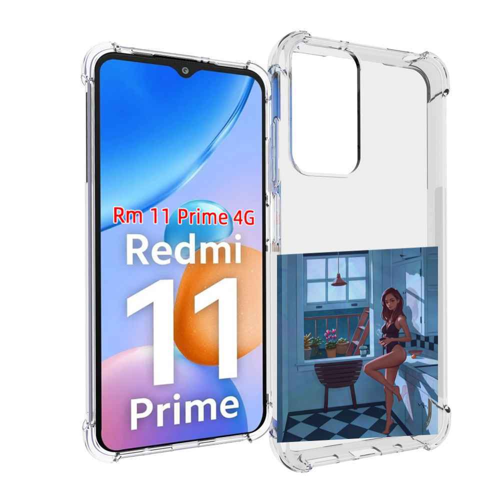 

Чехол MyPads девушка-на-кухне для Xiaomi Redmi 11 Prime 4G, Прозрачный, Tocco