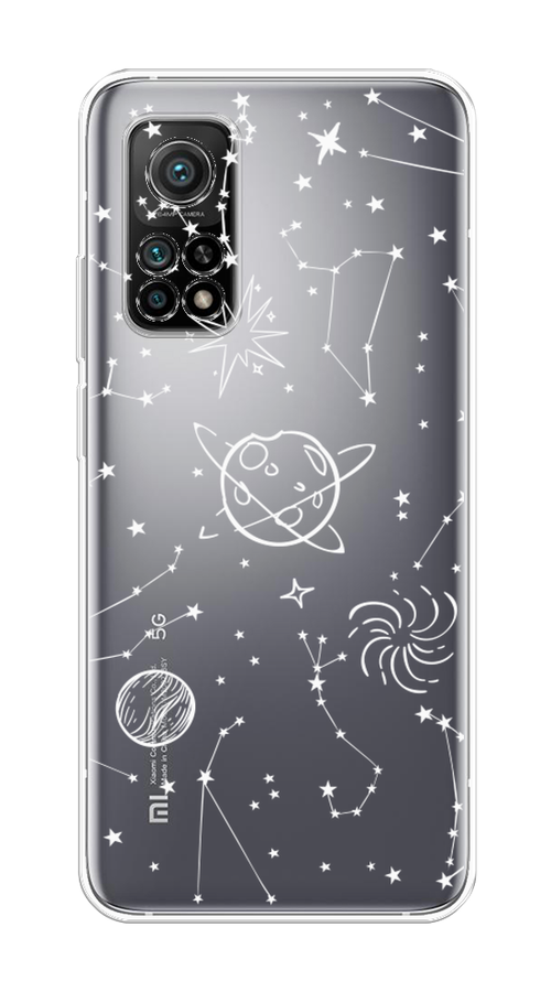 

Чехол на Xiaomi Mi 10T"Планеты в космосе", Белый, 37750-2