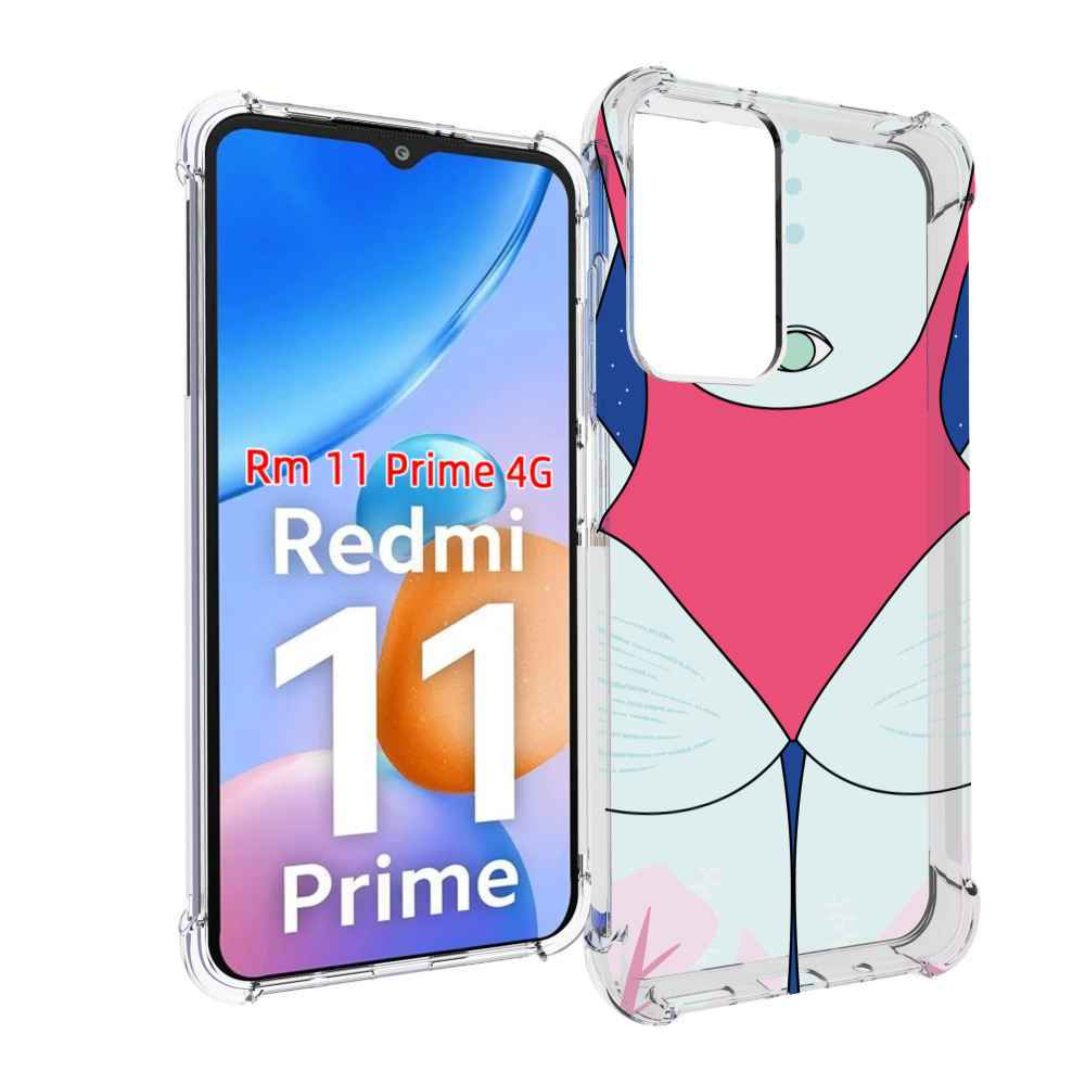 

Чехол MyPads девушка-с-глазом-на-спине для Xiaomi Redmi 11 Prime 4G, Прозрачный, Tocco